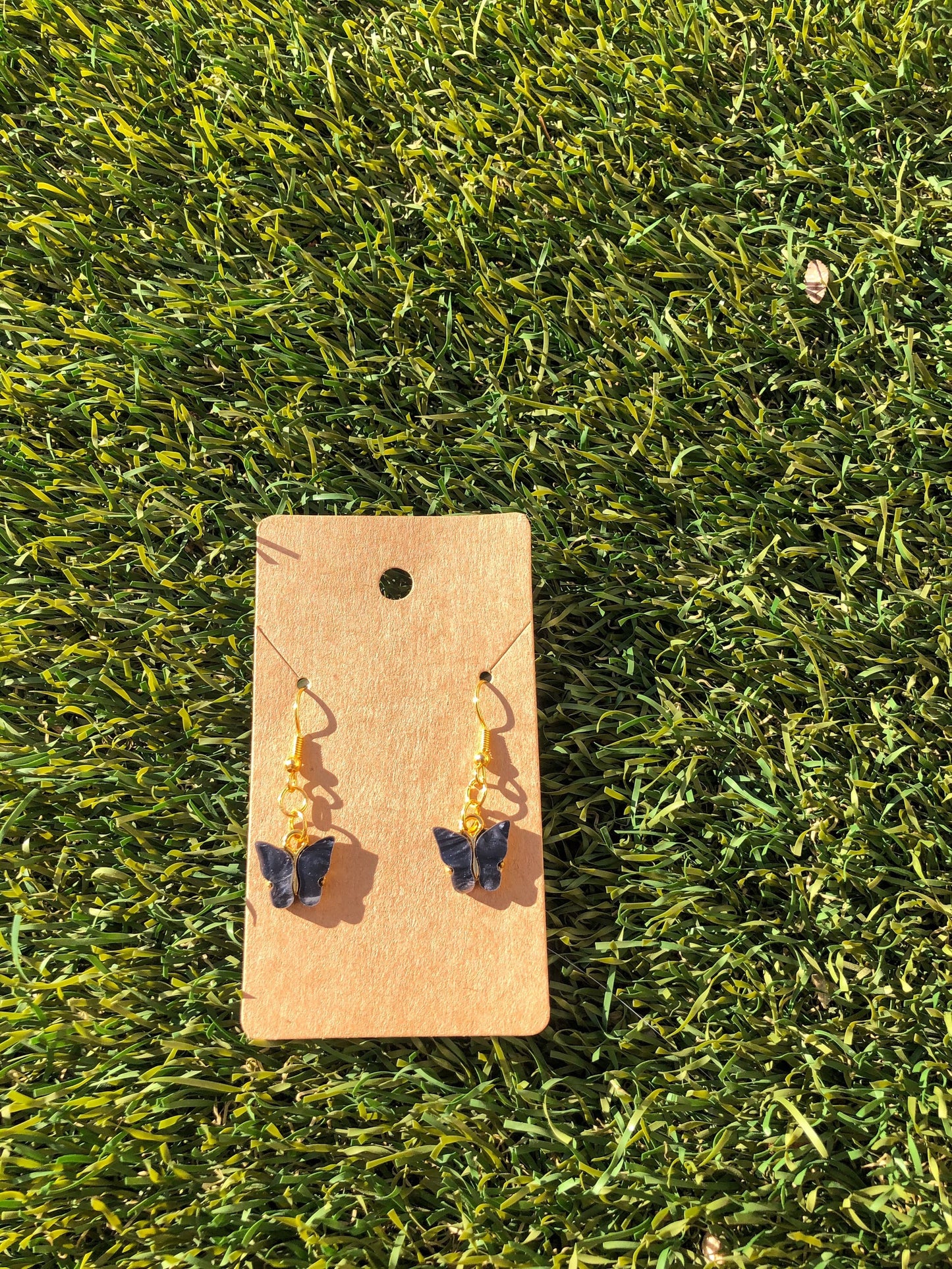 Butterfly Gold Hook Earrings