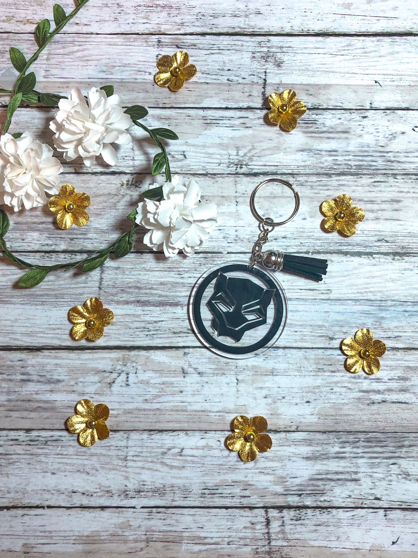 Black Panther Inspired Acrylic Keychain - ShopCassiesCrafts