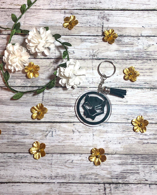 Black Panther Inspired Acrylic Keychain - ShopCassiesCrafts