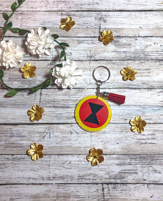 Black Widow Inspired Acrylic Keychain - ShopCassiesCrafts
