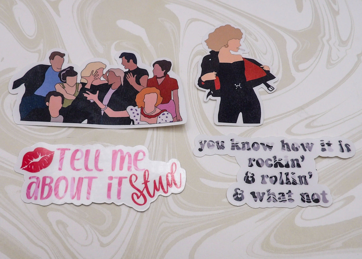 Grease Stickers - ShopCassiesCrafts