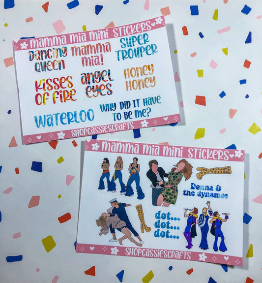 Mamma Mia Mini Sticker Sheets - ShopCassiesCrafts