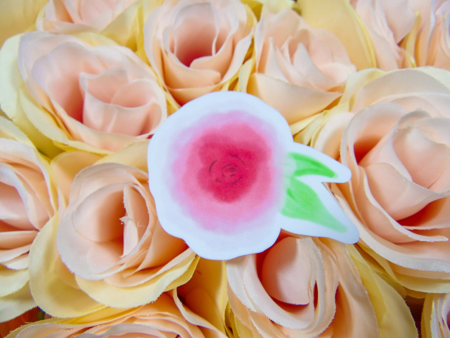 Pink Positivity Stickers / Flowers / Peachy / Inspirational / Trendy / Aesthetic
