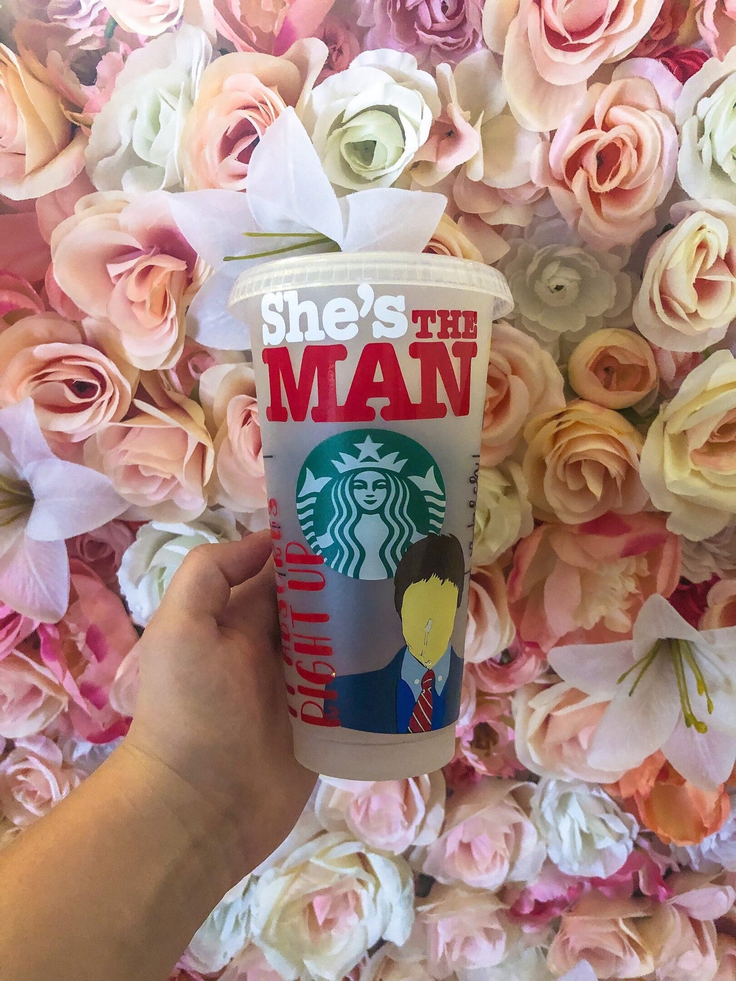 She's The Man Starbucks Decorated Cold Cup