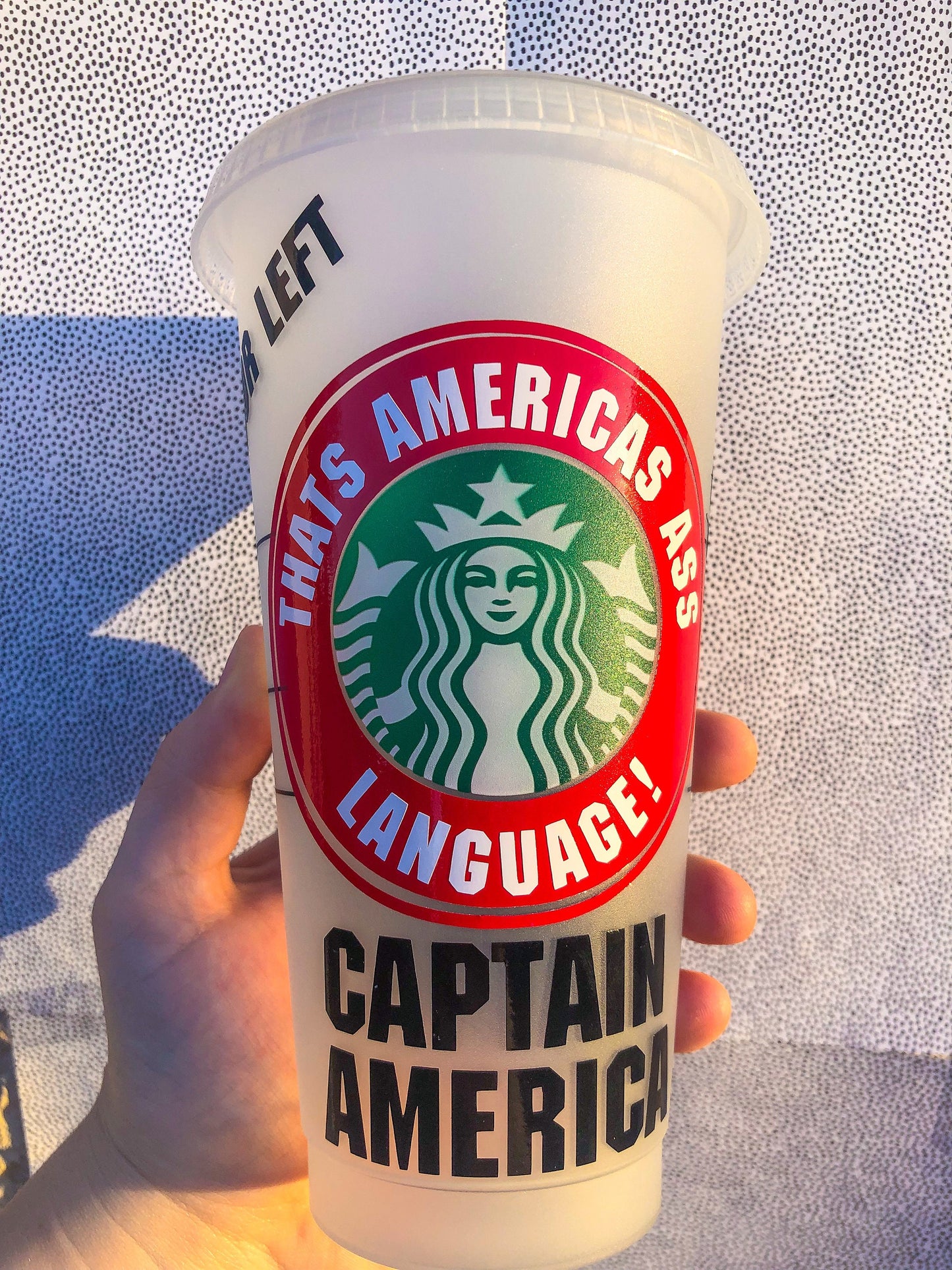 Captain America/Chris Evans Decorated Cold Cup