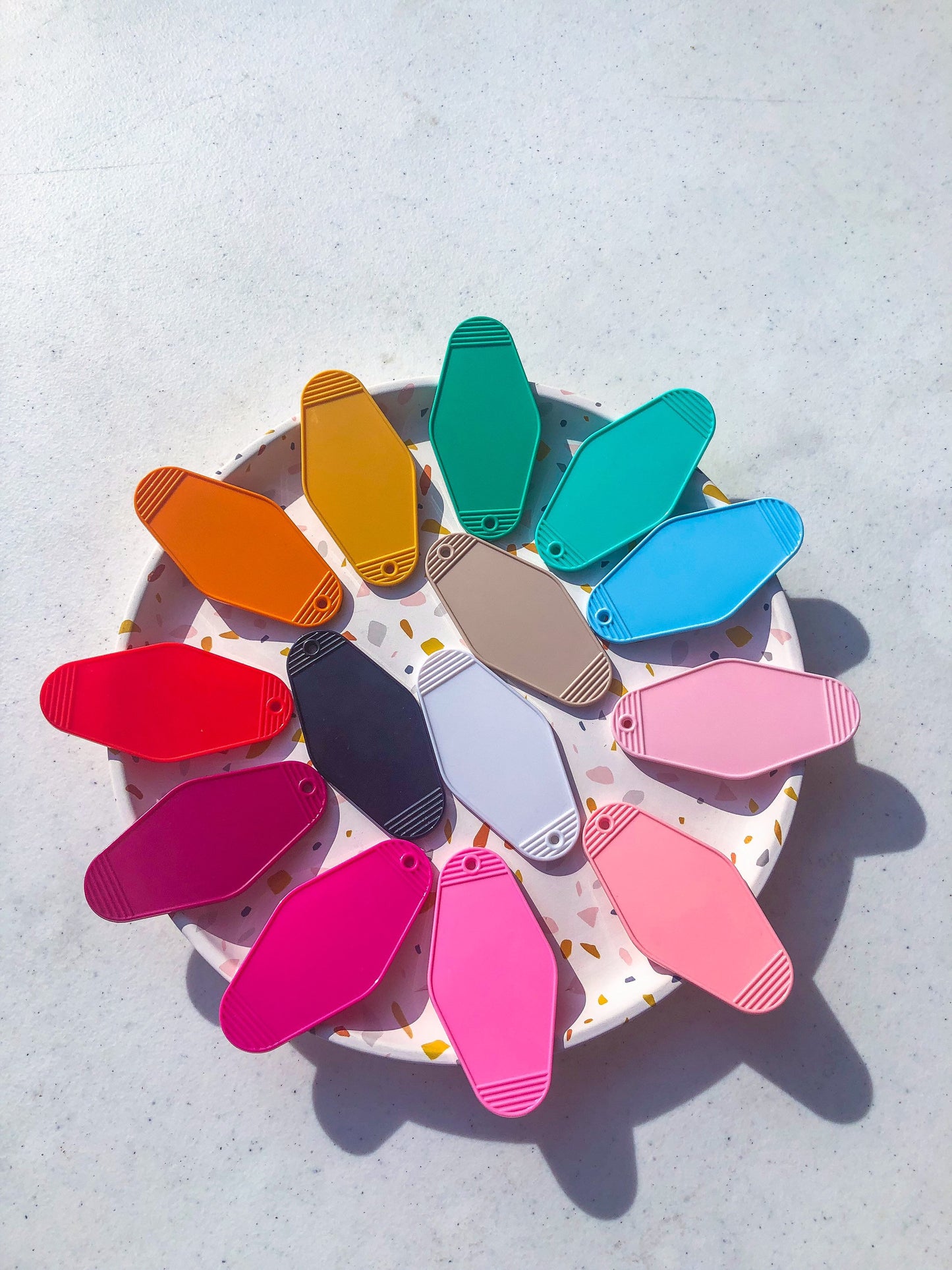 Pink "Them Curbs Aint Got Nothin On Me" Motel Keychain - ShopCassiesCrafts