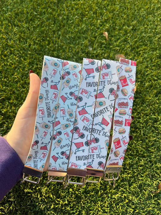 Food & Drink Themed Wristlet Keychain Fobs - ShopCassiesCrafts