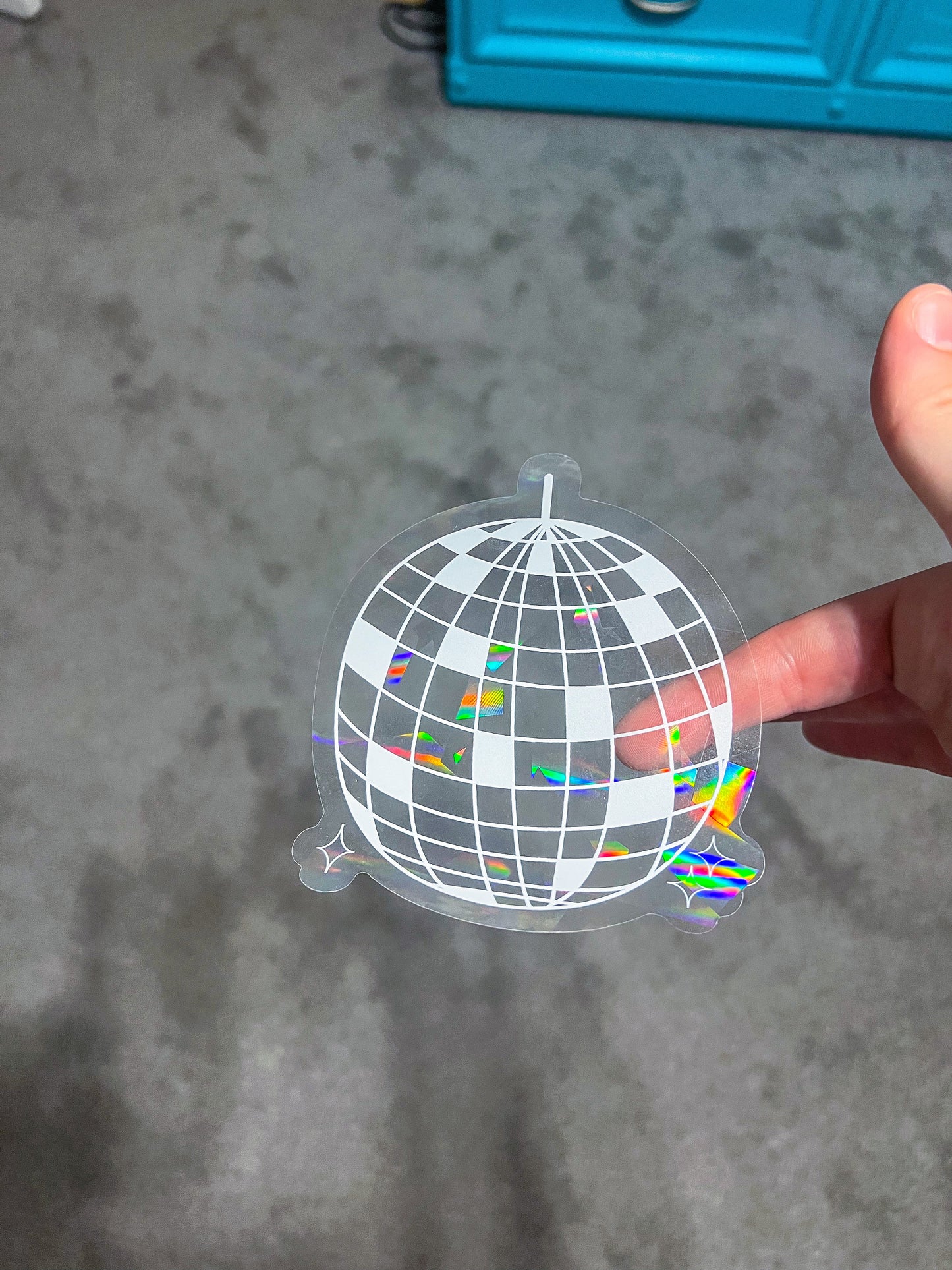 Disco Ball Suncatcher Sticker // Window Cling Sticker for Rainbows - ShopCassiesCrafts