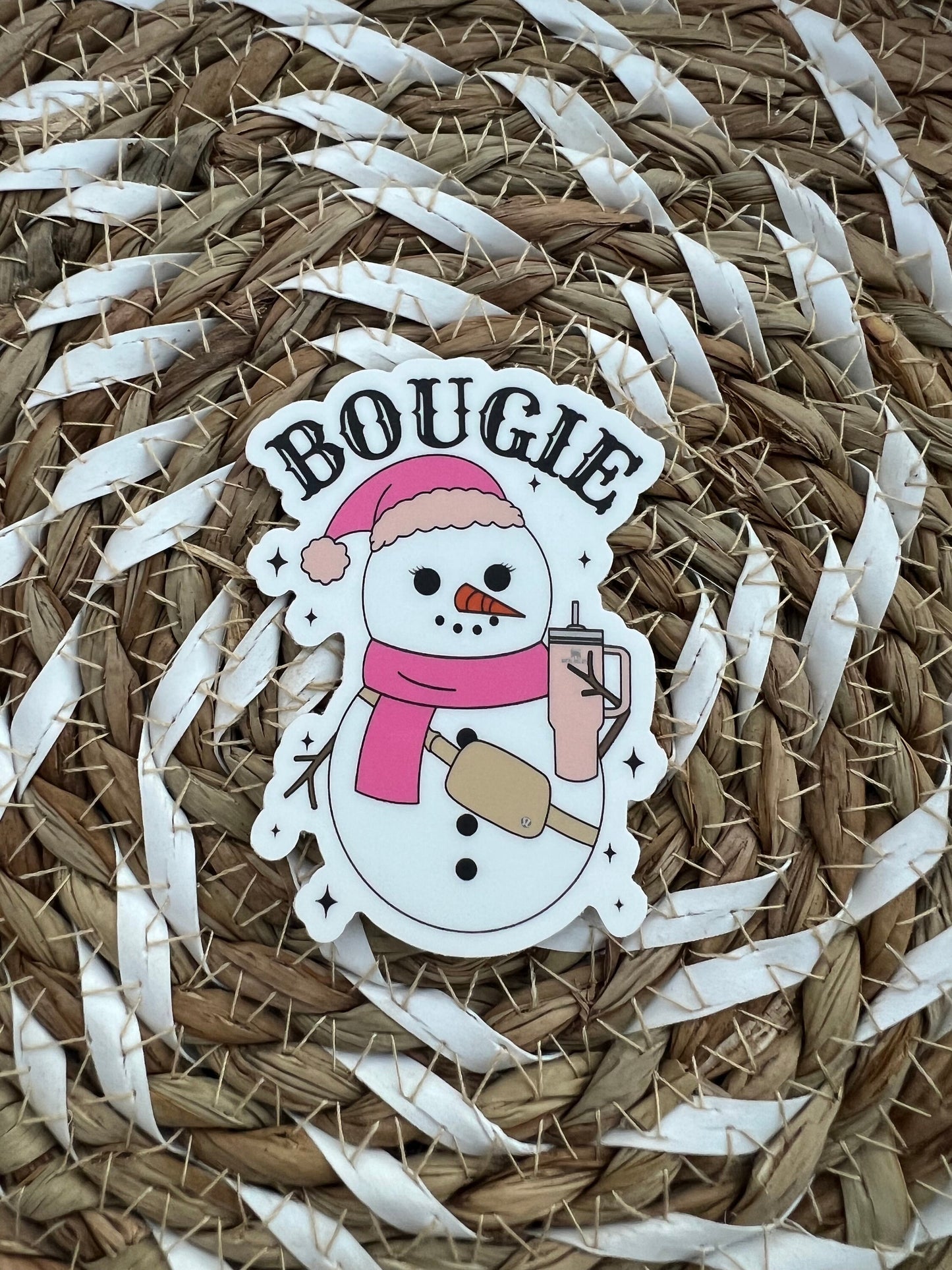 Bougie Snowman Sticker - ShopCassiesCrafts