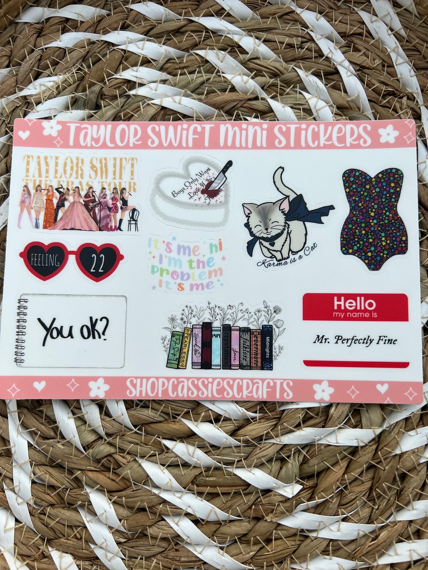 T Swift Mini Sticker Sheets - ShopCassiesCrafts