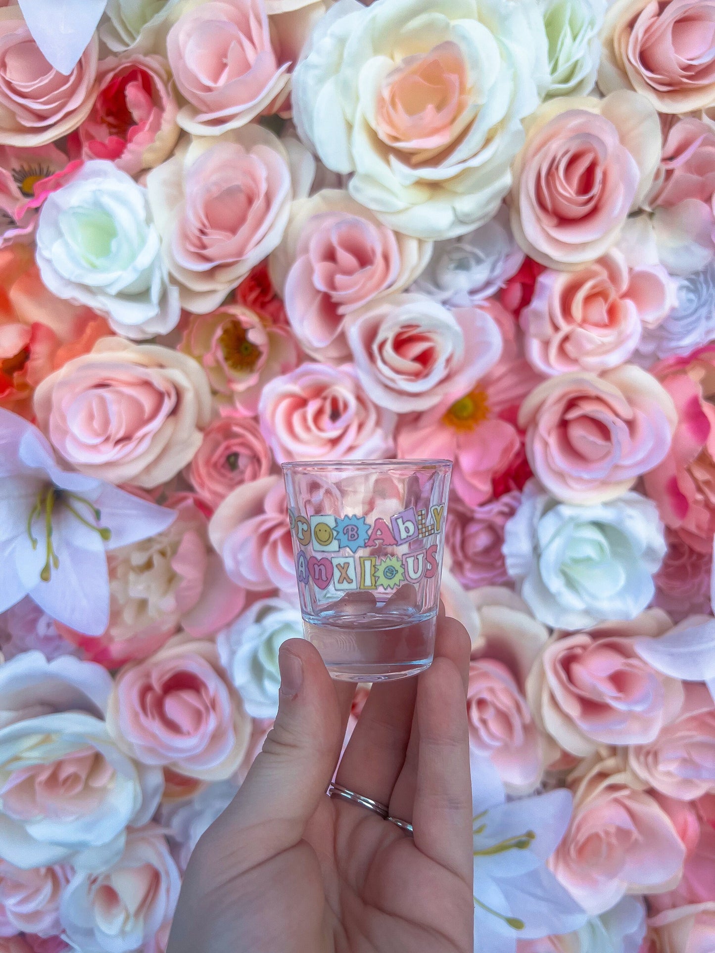 Probably Anxious Decorated Glass Shot Glass - ShopCassiesCrafts