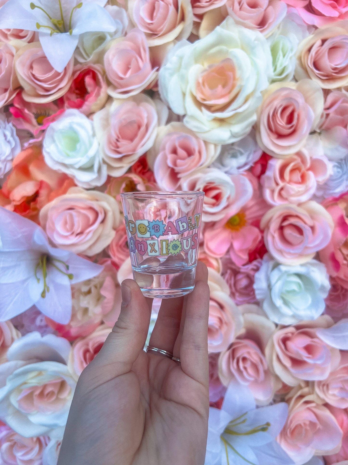 Probably Anxious Decorated Glass Shot Glass - ShopCassiesCrafts