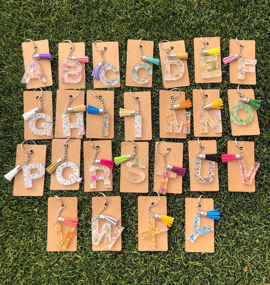 Resin Letter Keychains