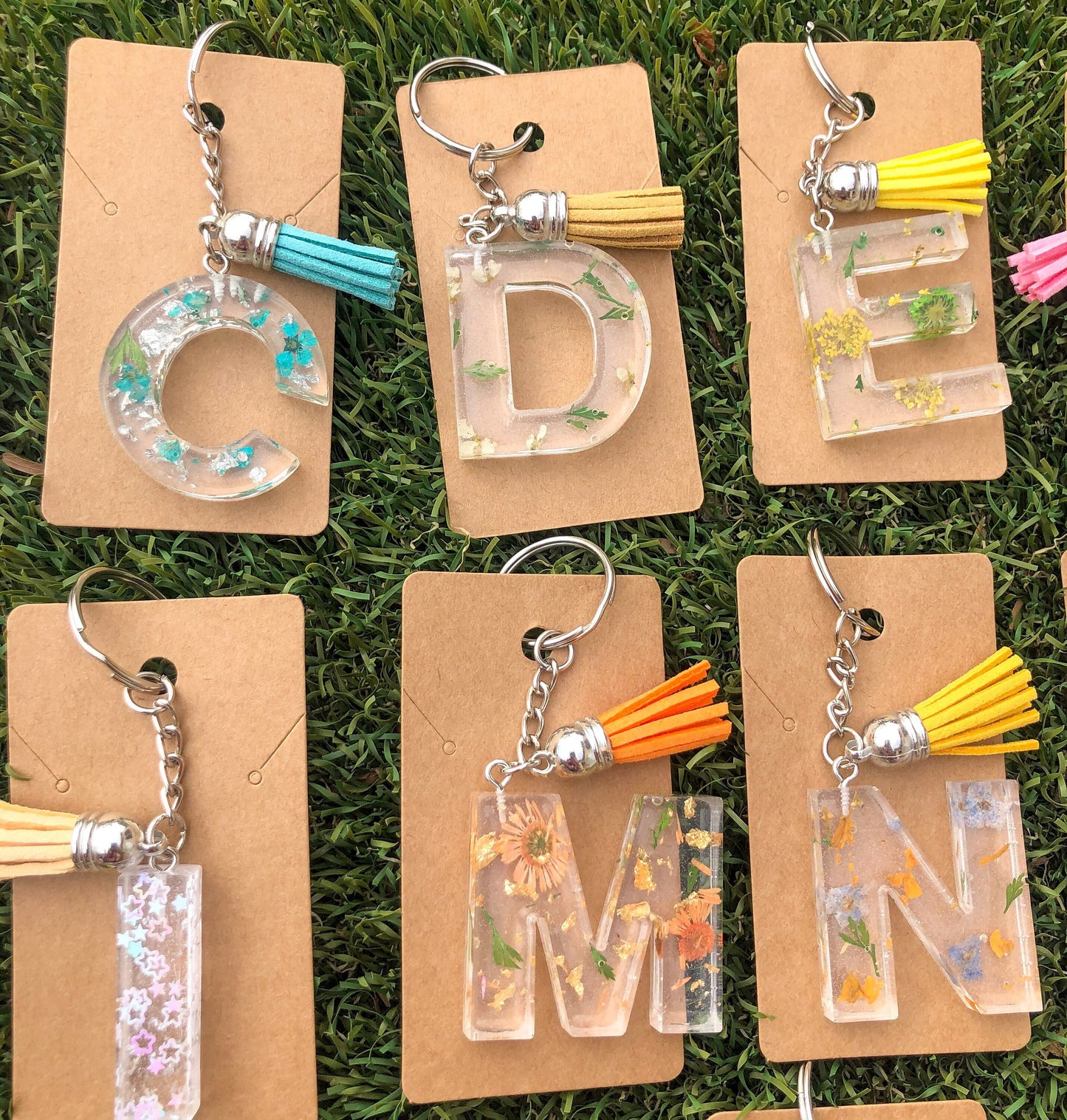 Resin Letter Keychains