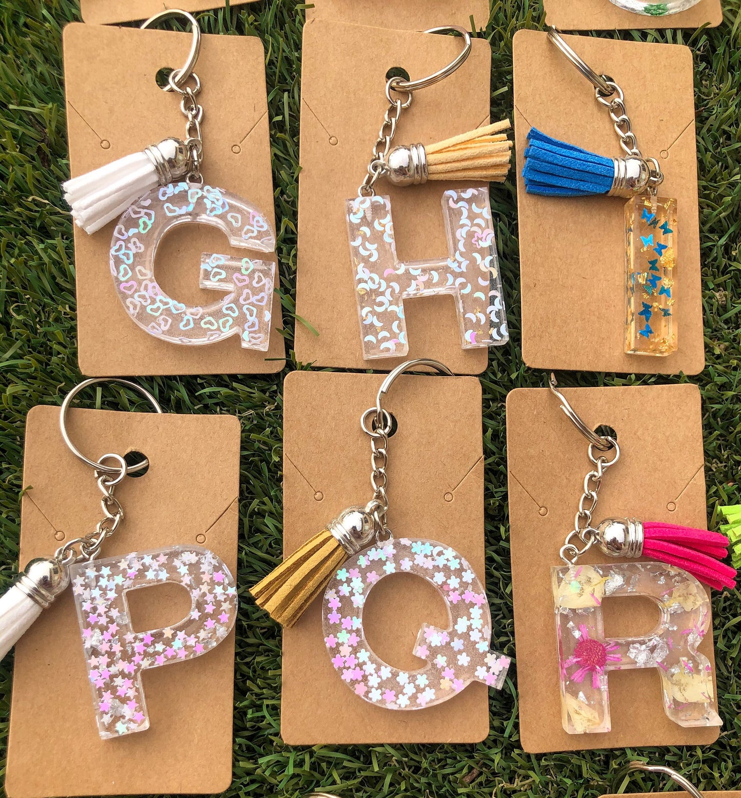 Resin Letter Keychains
