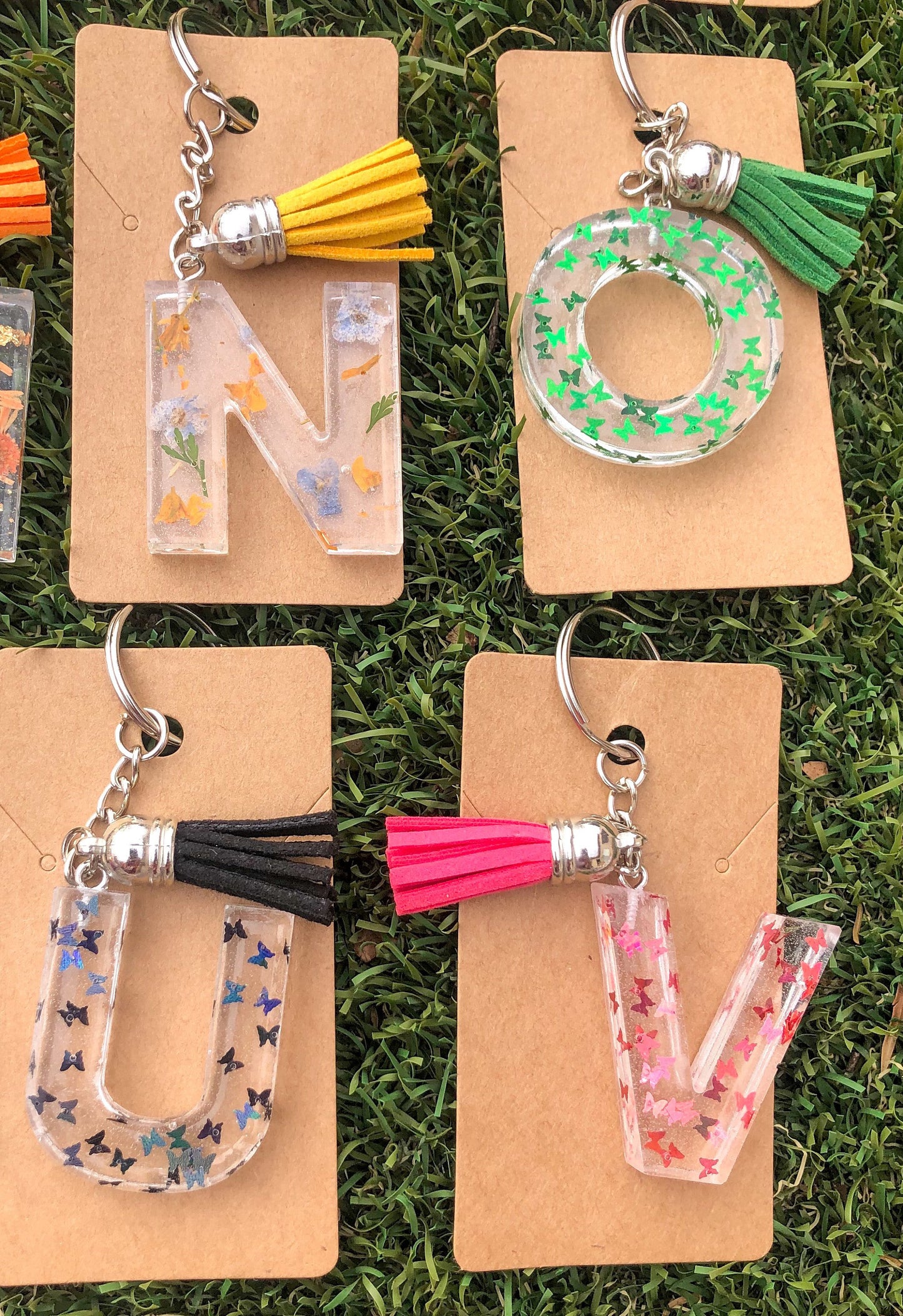 Resin Letter Keychains