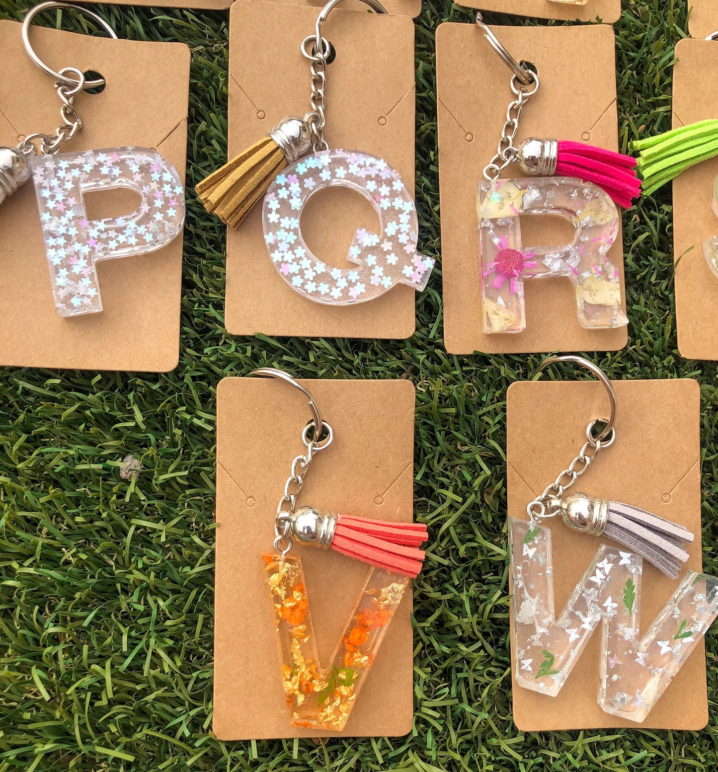 Resin Letter Keychains