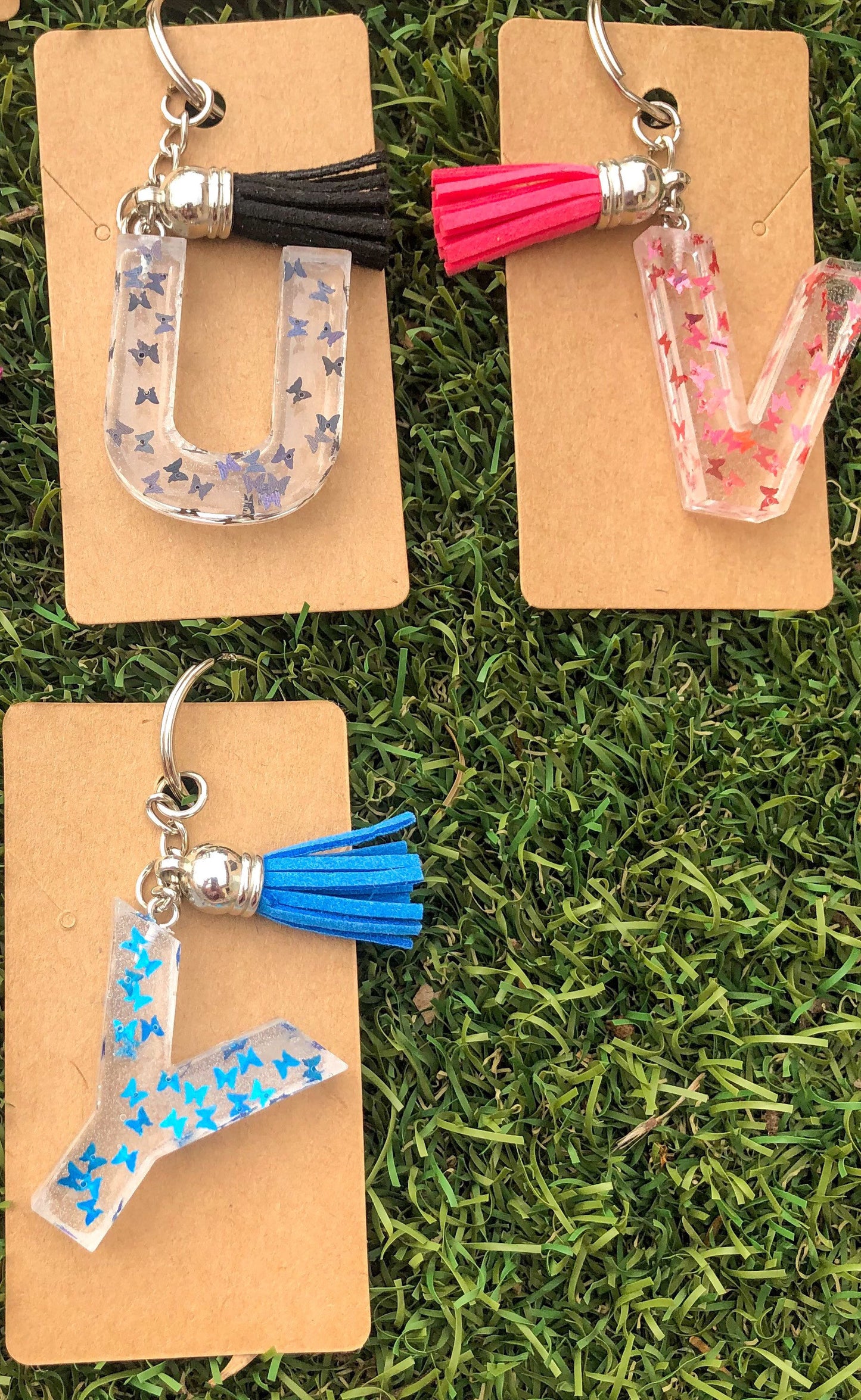 Resin Letter Keychains