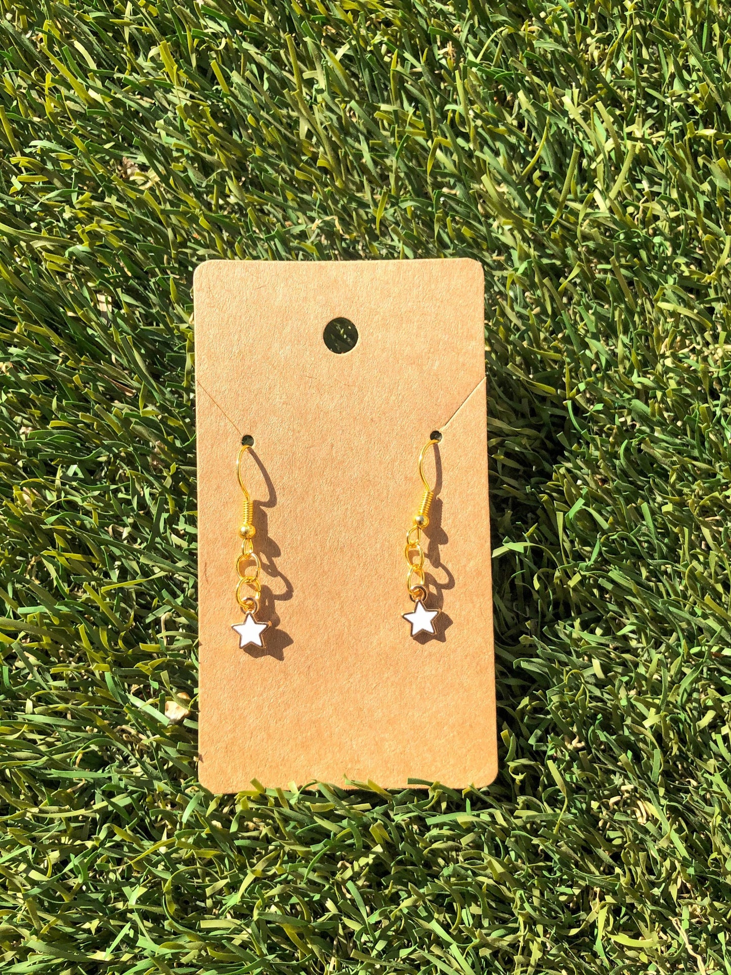 Star Gold Hook Earrings