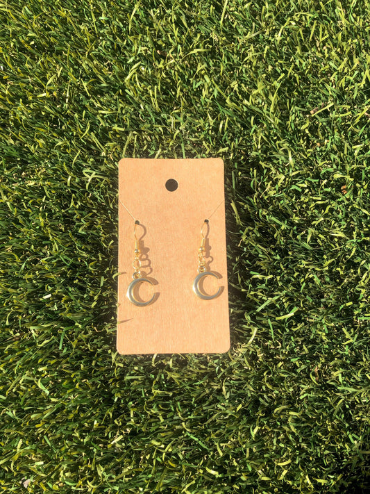 Gold or Silver Moon Earrings