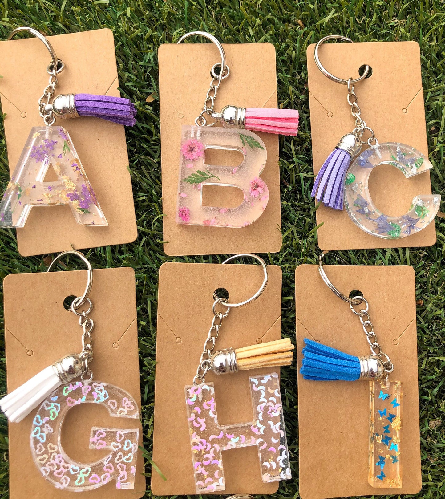 Resin Letter Keychains