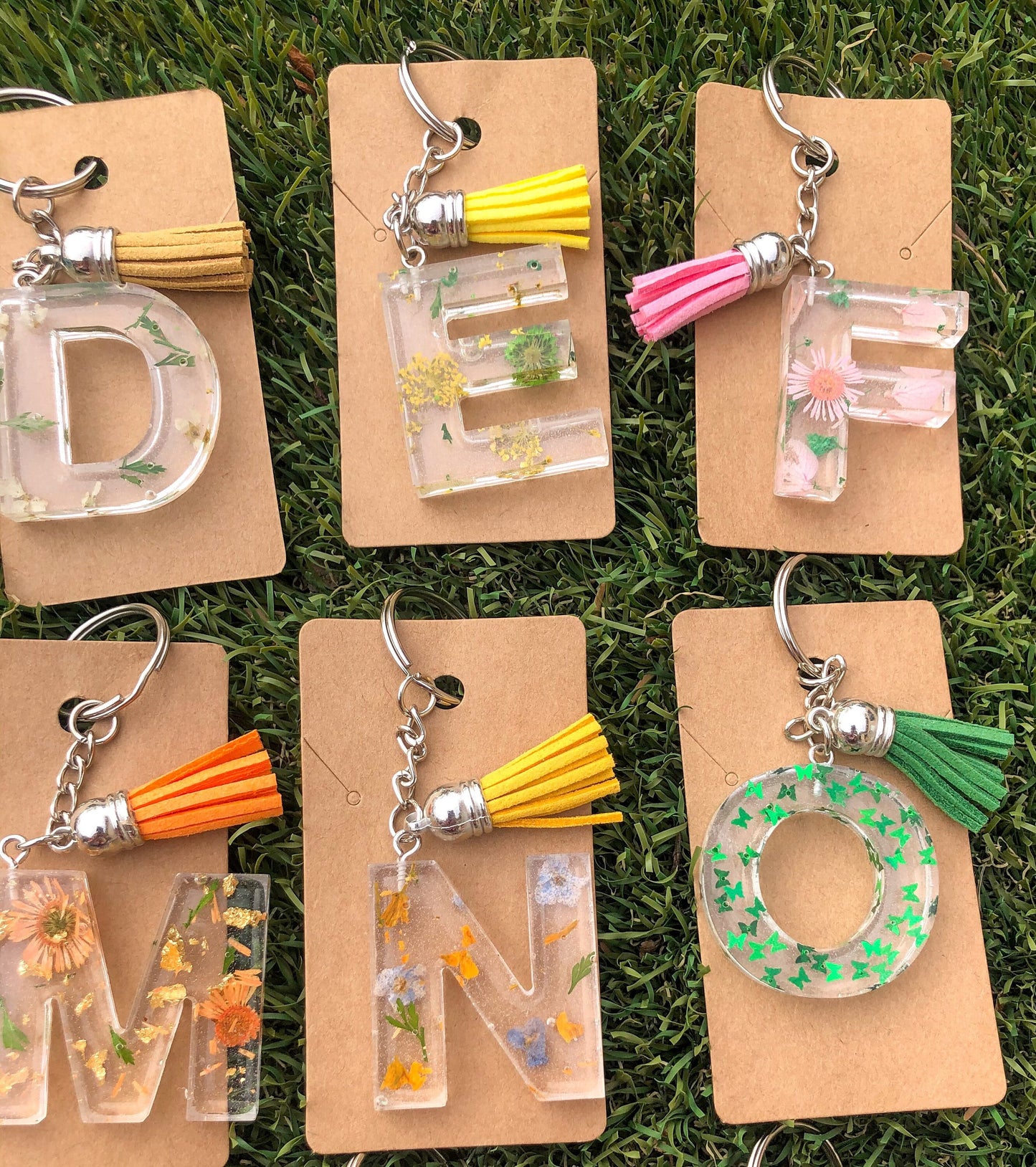 Resin Letter Keychains