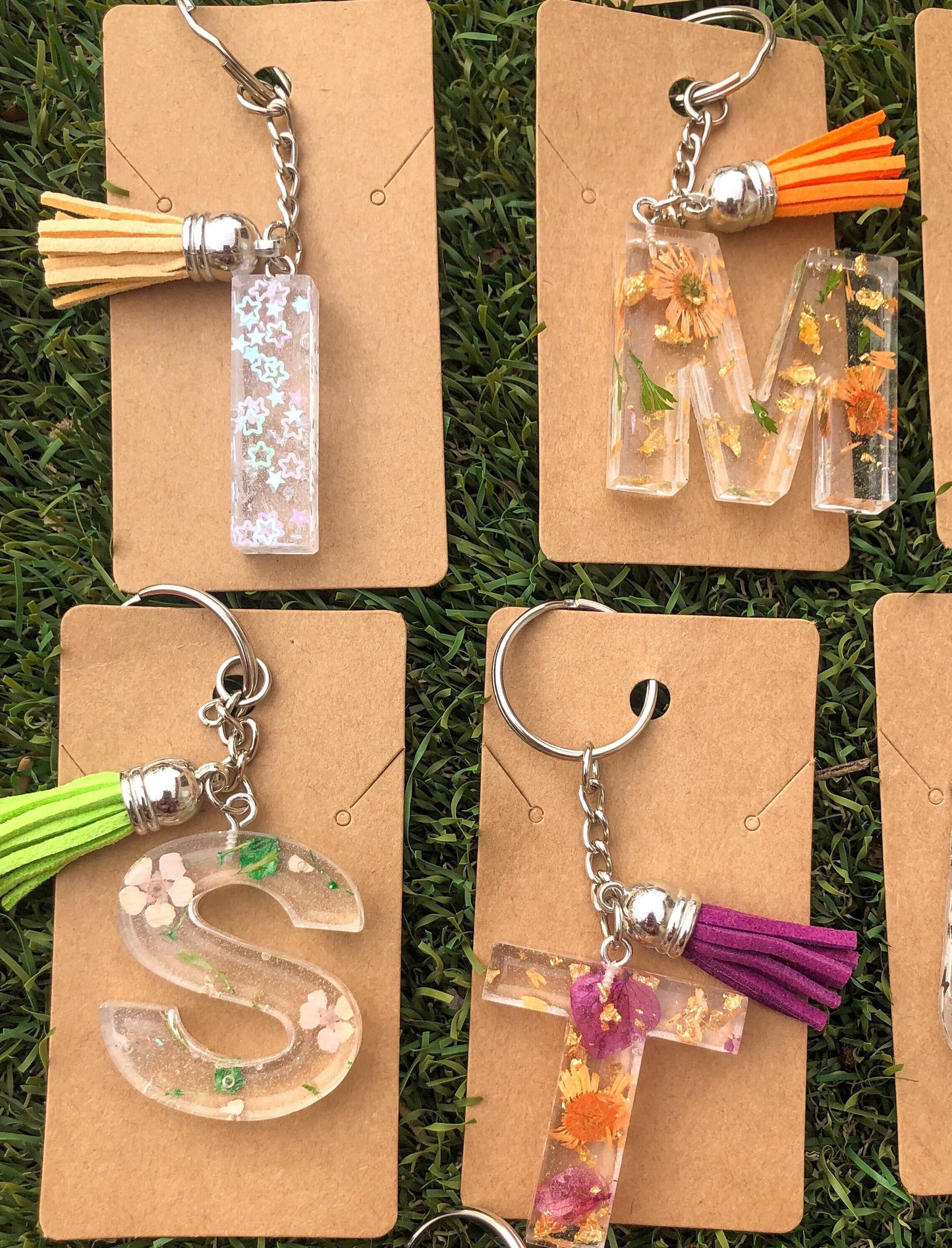 Resin Letter Keychains
