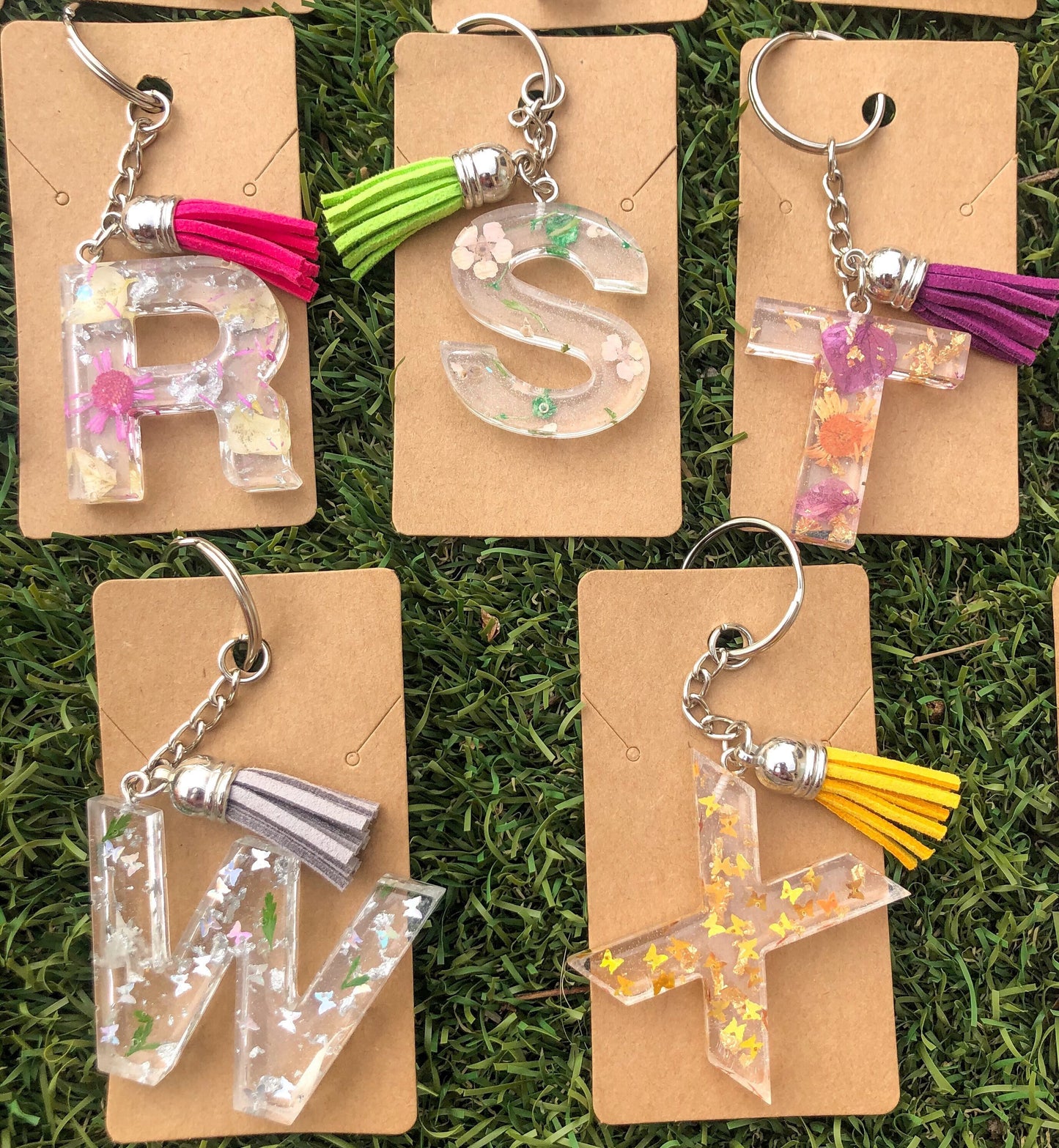 Resin Letter Keychains
