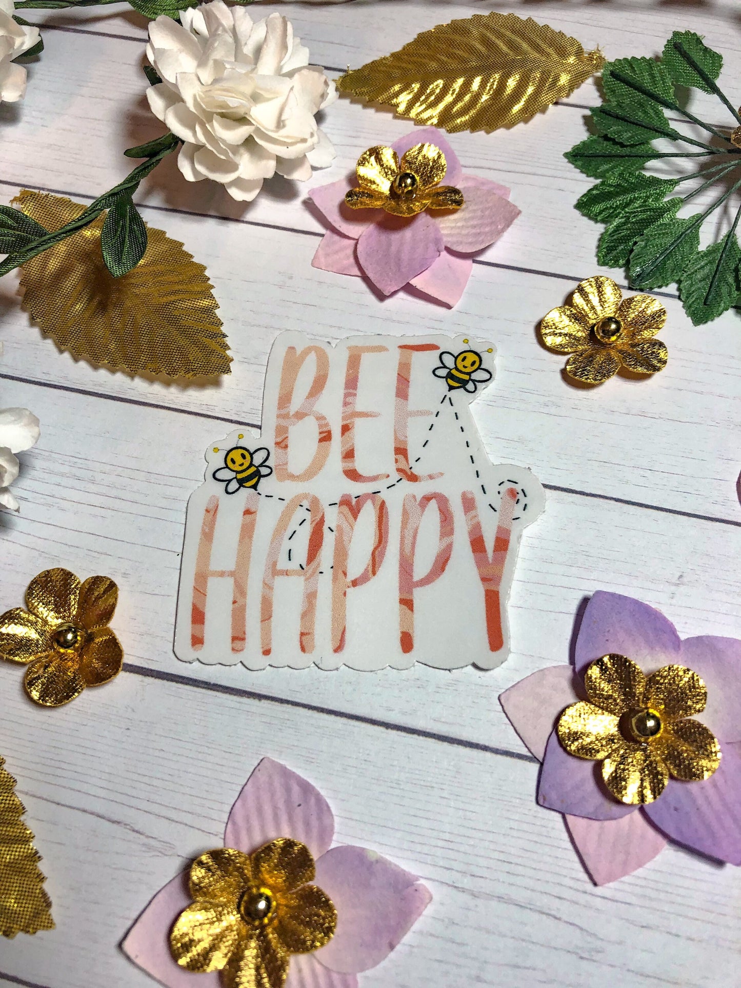 Bee Happy Sticker - ShopCassiesCrafts