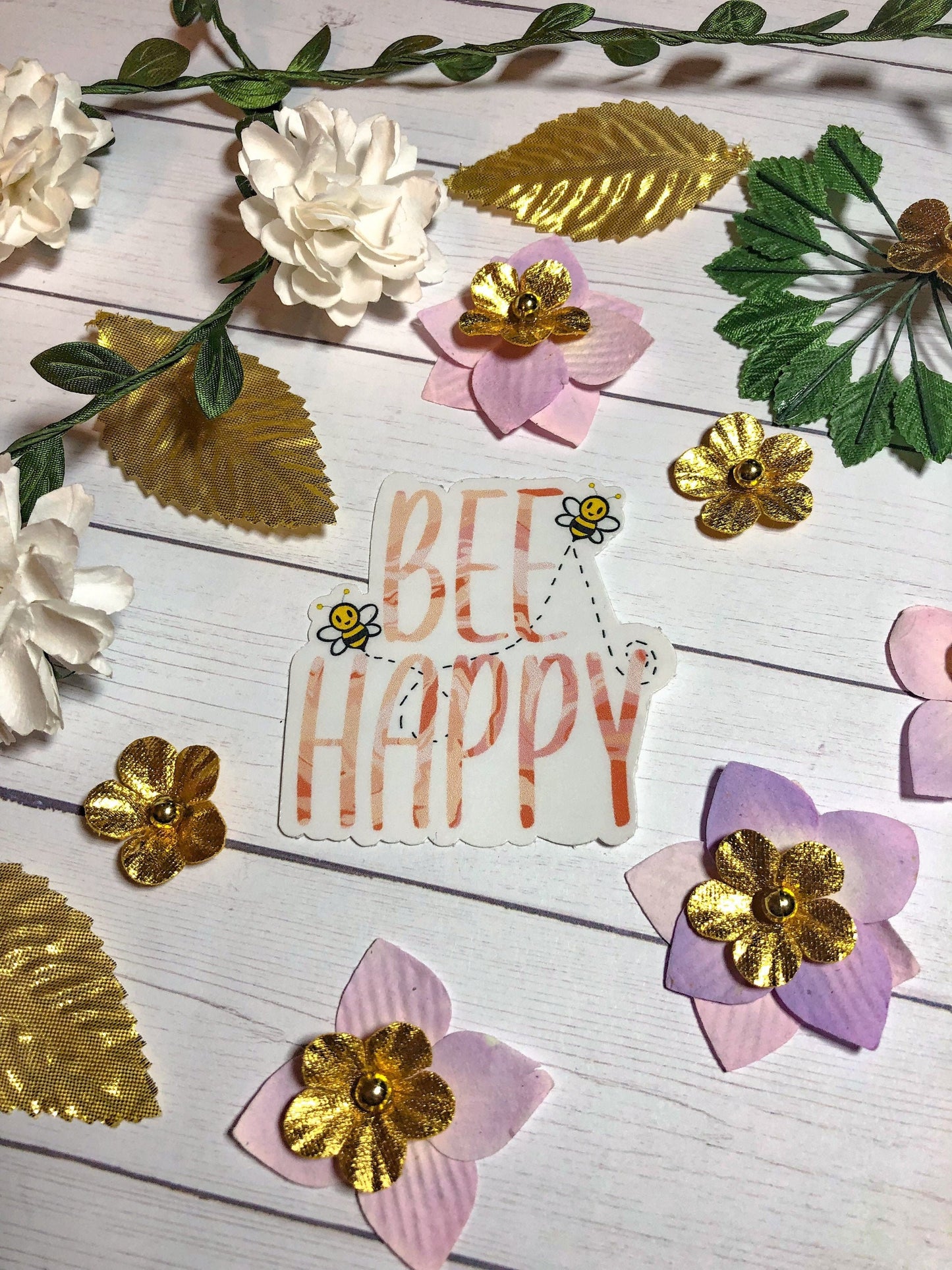 Bee Happy Sticker - ShopCassiesCrafts