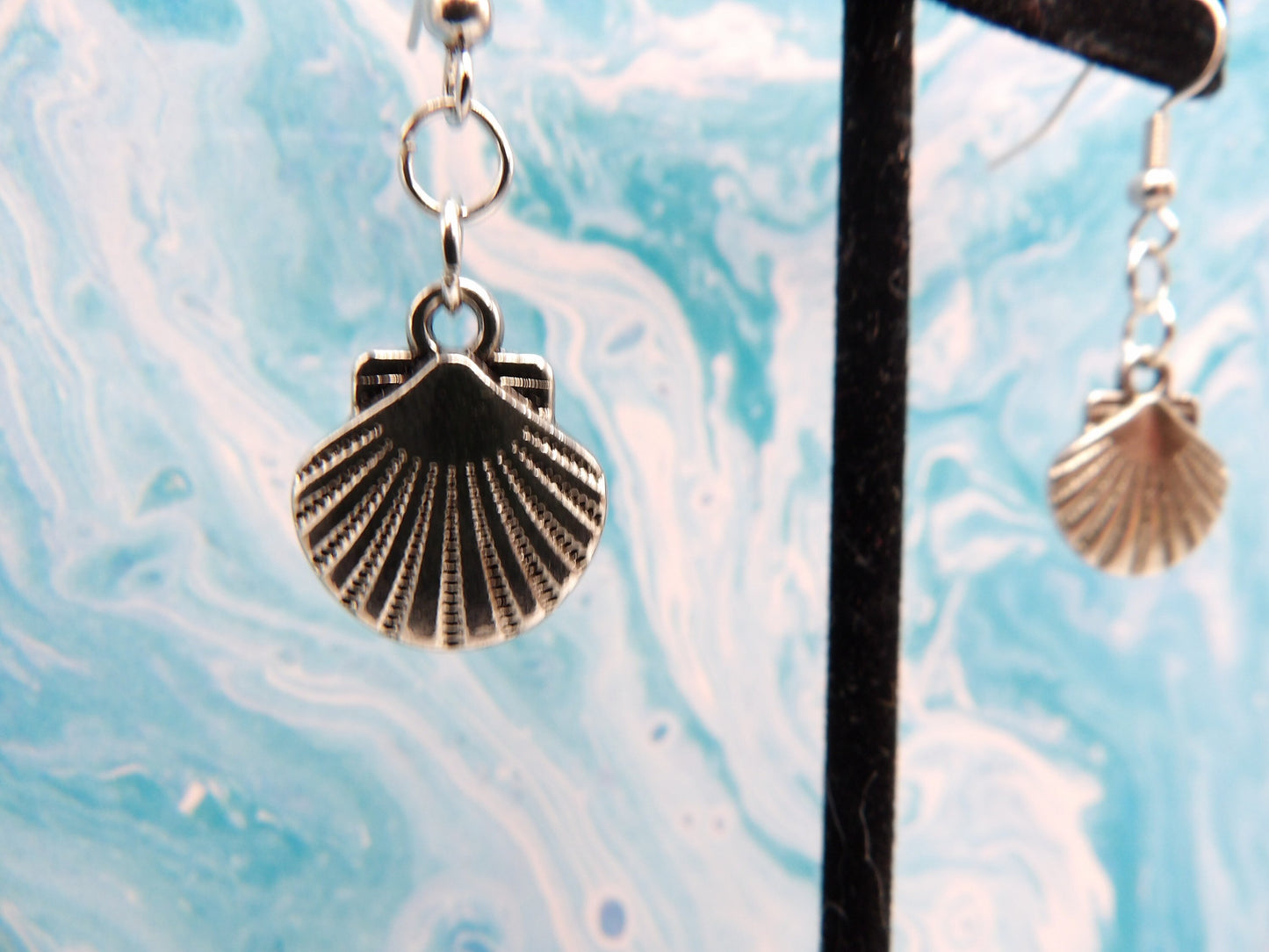 Silver Sea Shell Earrings