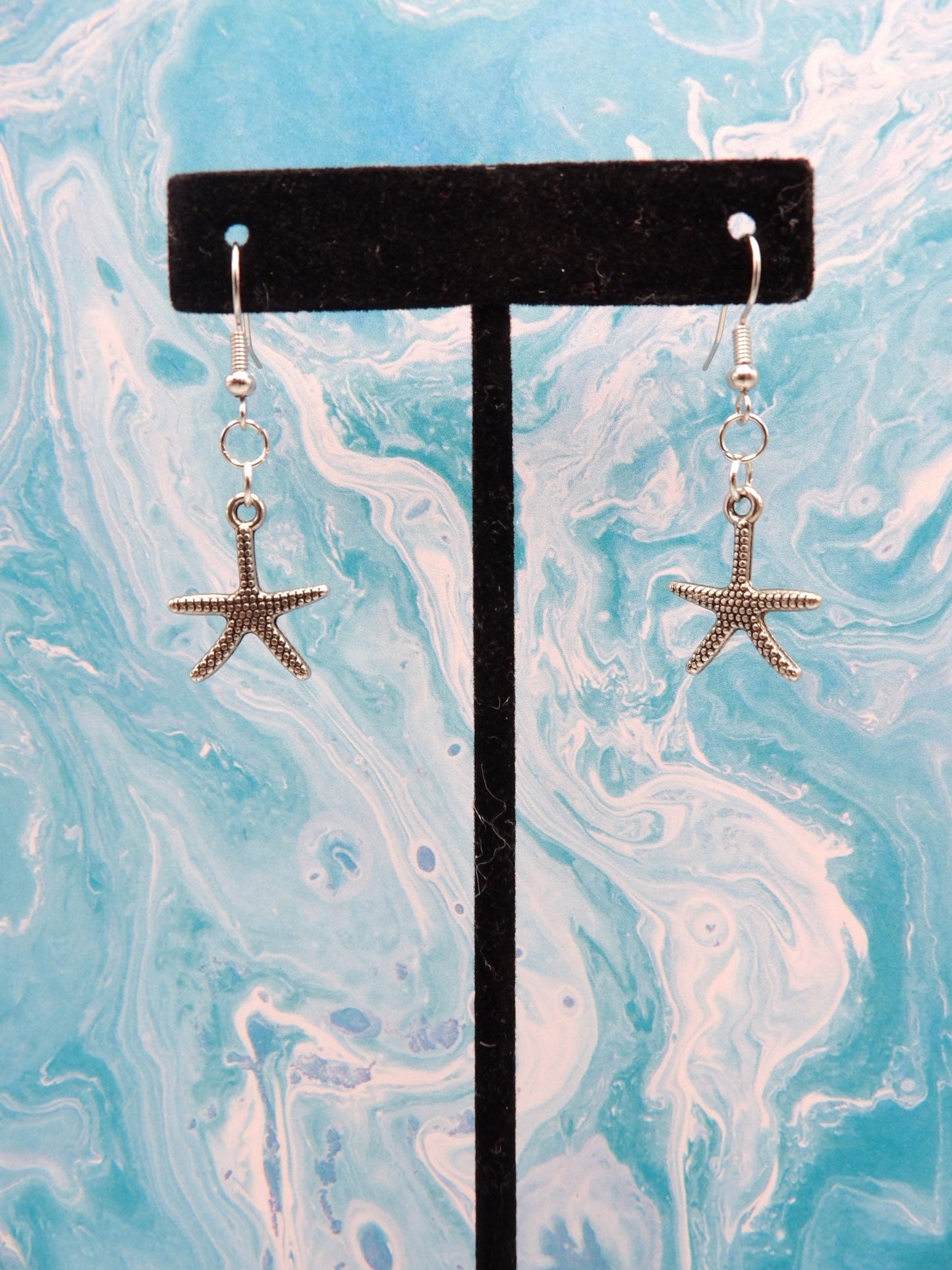 Silver Starfish Earrings