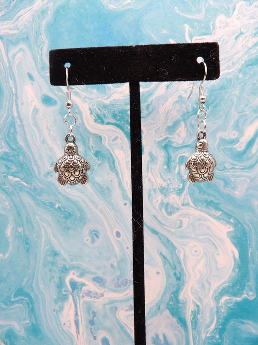 Silver Turtle Earrings