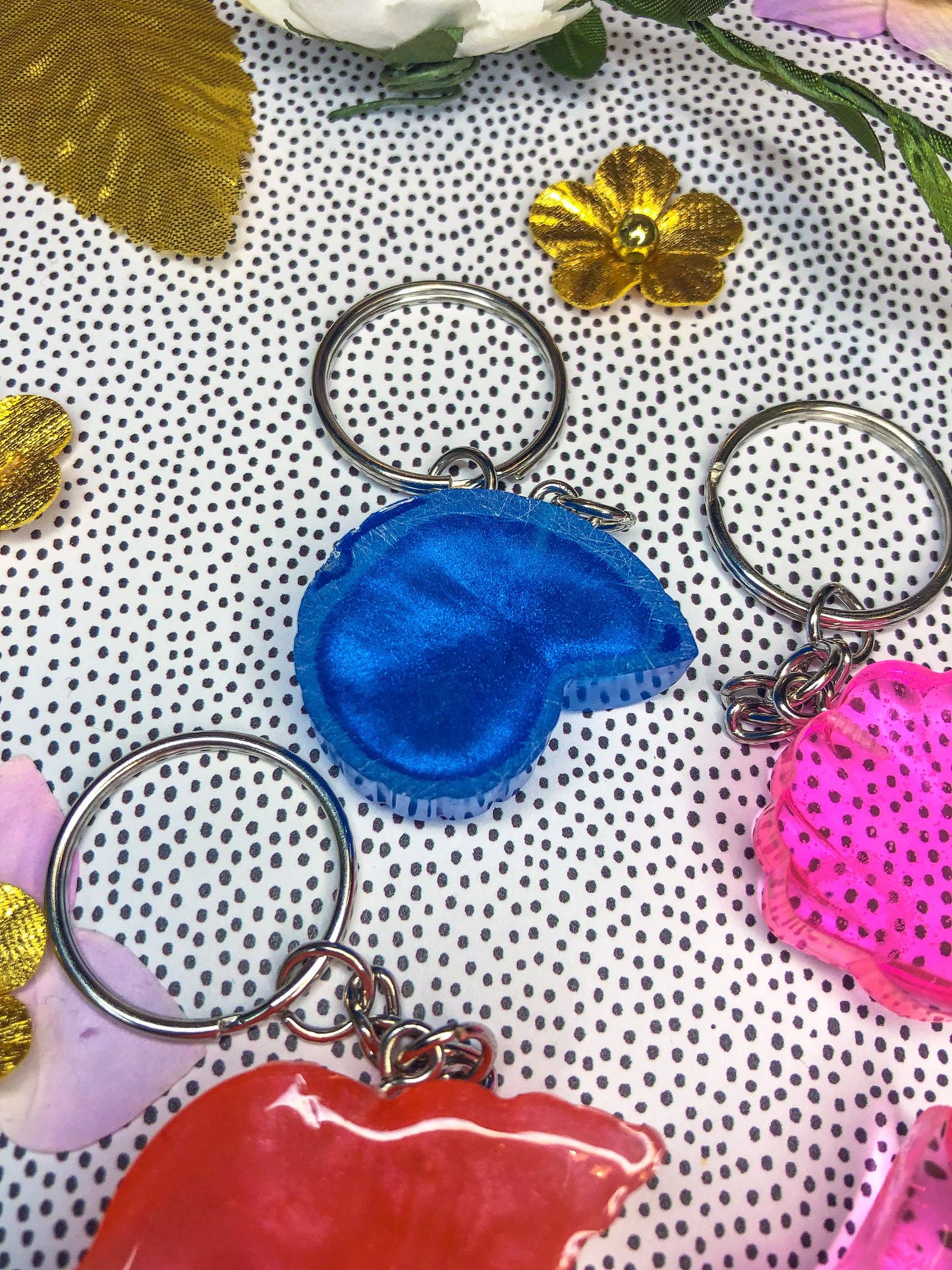 Beach Shell Resin Keychains - Read Description!