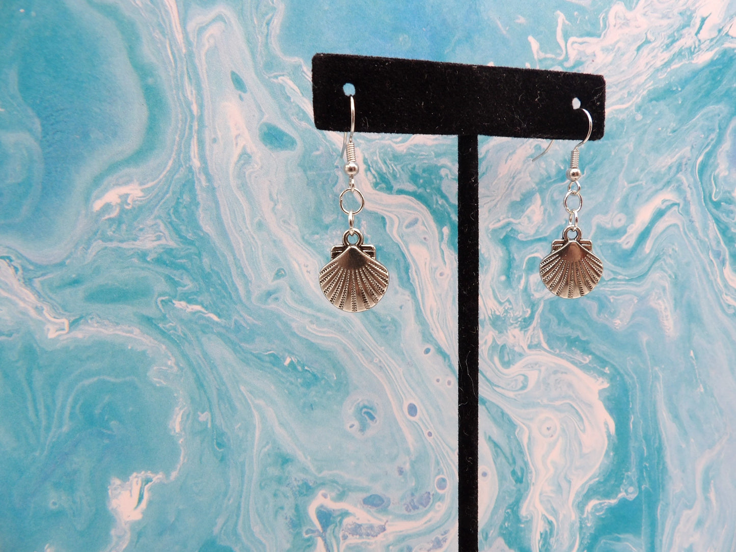 Silver Sea Shell Earrings