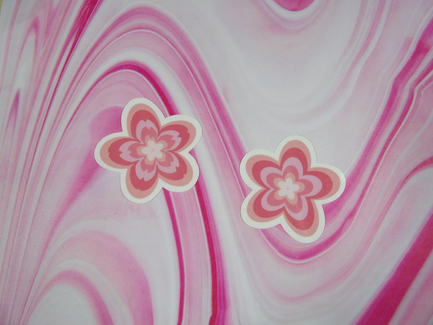 Pink Positivity Stickers / Flowers / Peachy / Inspirational / Trendy / Aesthetic - ShopCassiesCrafts