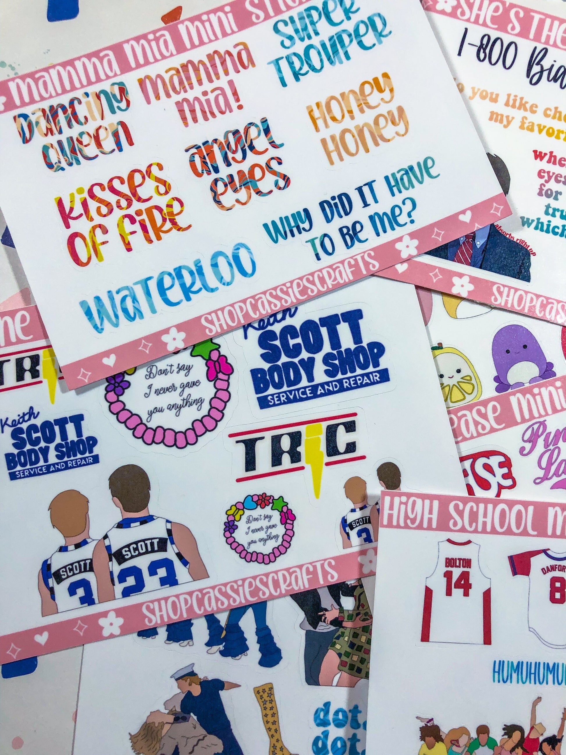 OTH Mini Sticker Sheets - ShopCassiesCrafts
