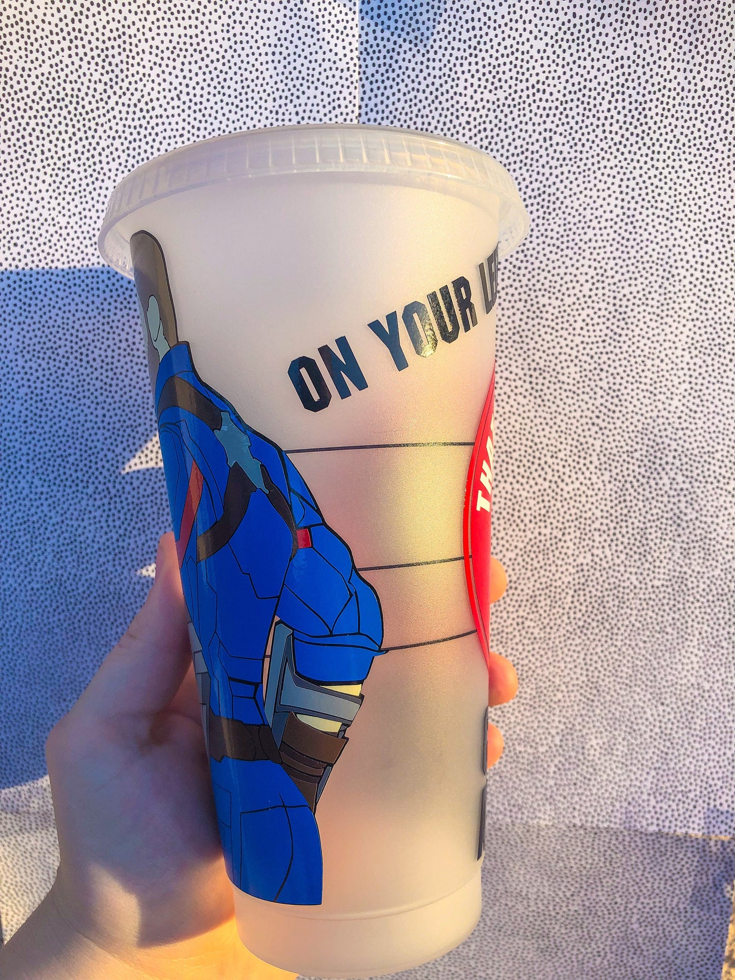 Captain America/Chris Evans Decorated Cold Cup