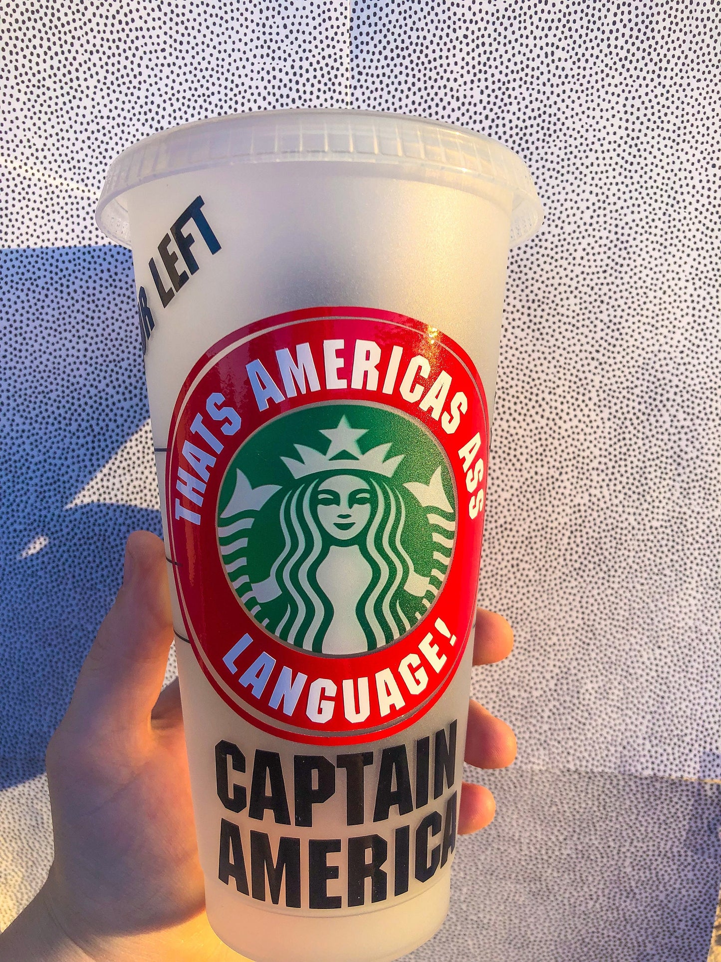 Captain America/Chris Evans Decorated Cold Cup