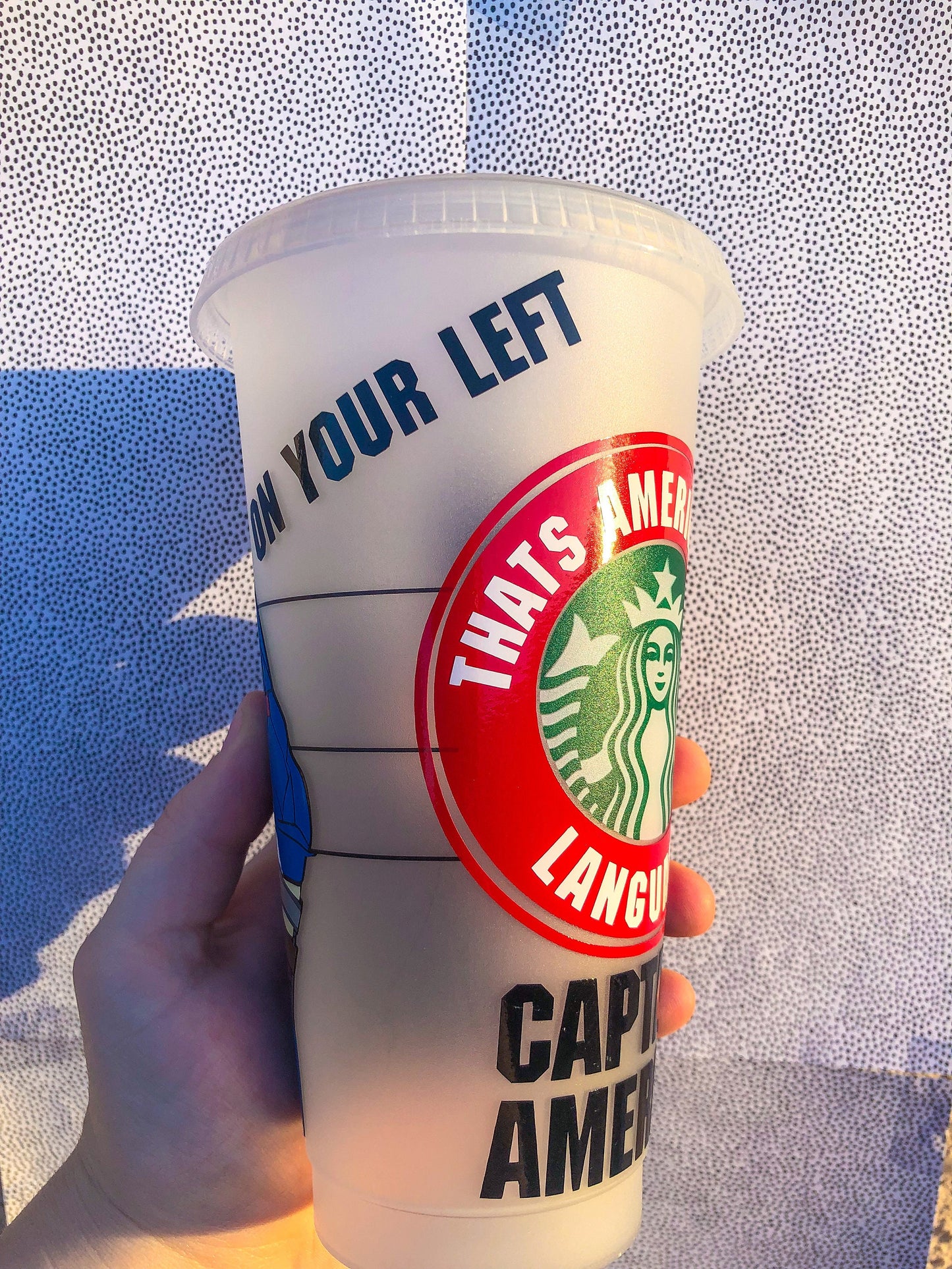 Captain America/Chris Evans Decorated Cold Cup