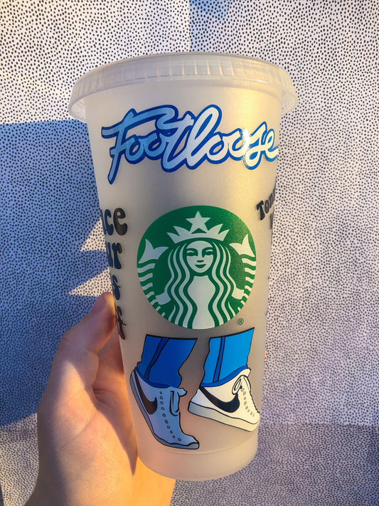 Footloose Starbucks Decorated Cold Cup