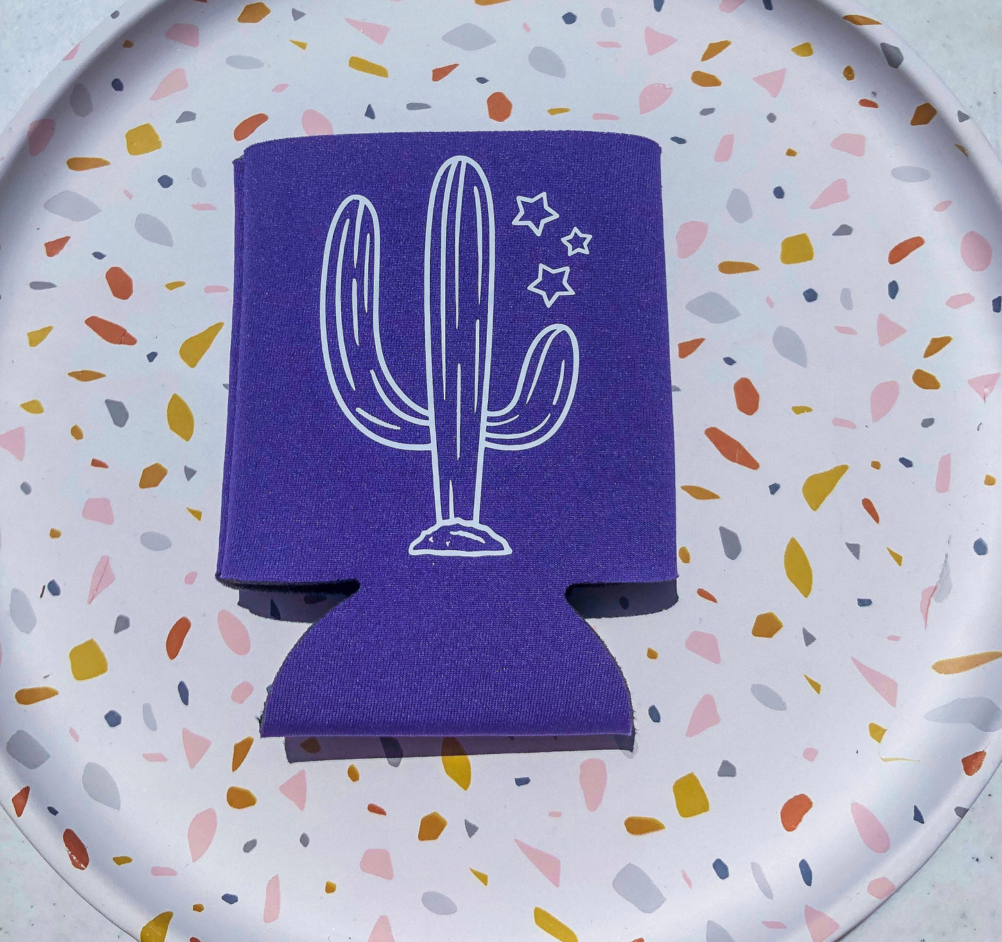 Purple Cactus Can Cooler - ShopCassiesCrafts