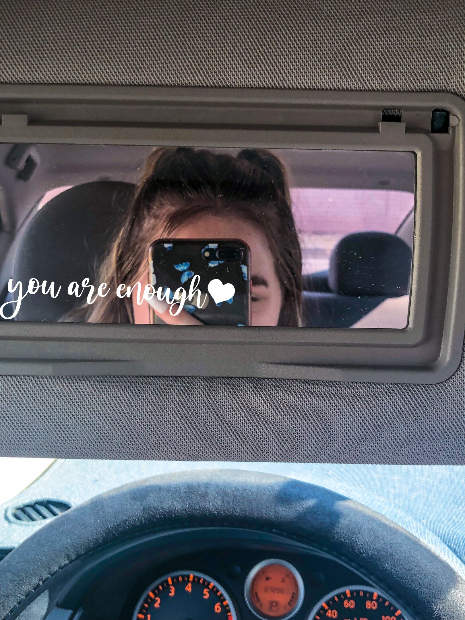 You Are Enough Small Mirror Decals - ShopCassiesCrafts