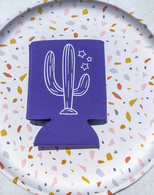 Purple Cactus Can Cooler - ShopCassiesCrafts