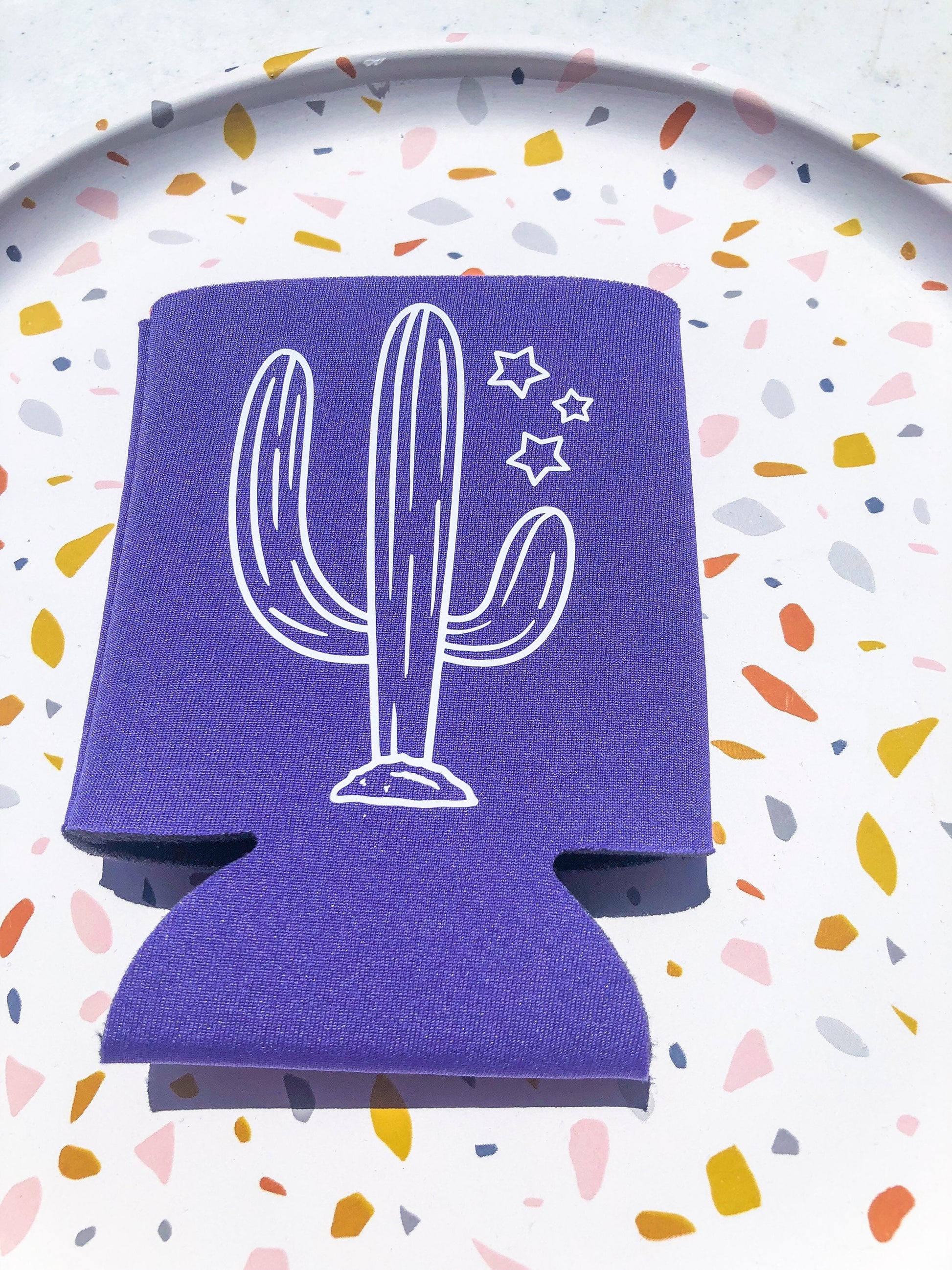 Purple Cactus Can Cooler - ShopCassiesCrafts