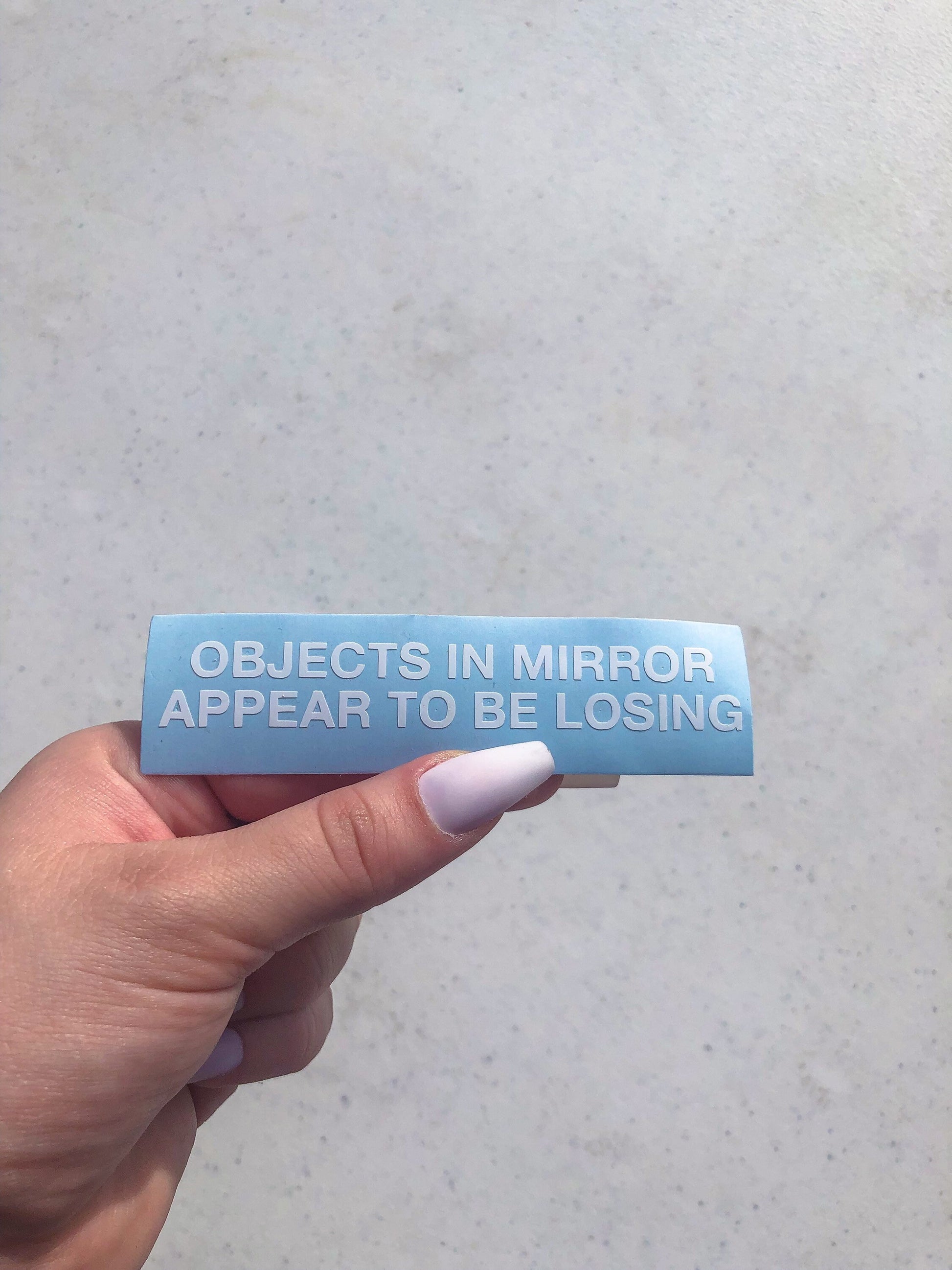 Objects In Mirror Appear To Be Losing Small Car Window Decal - ShopCassiesCrafts