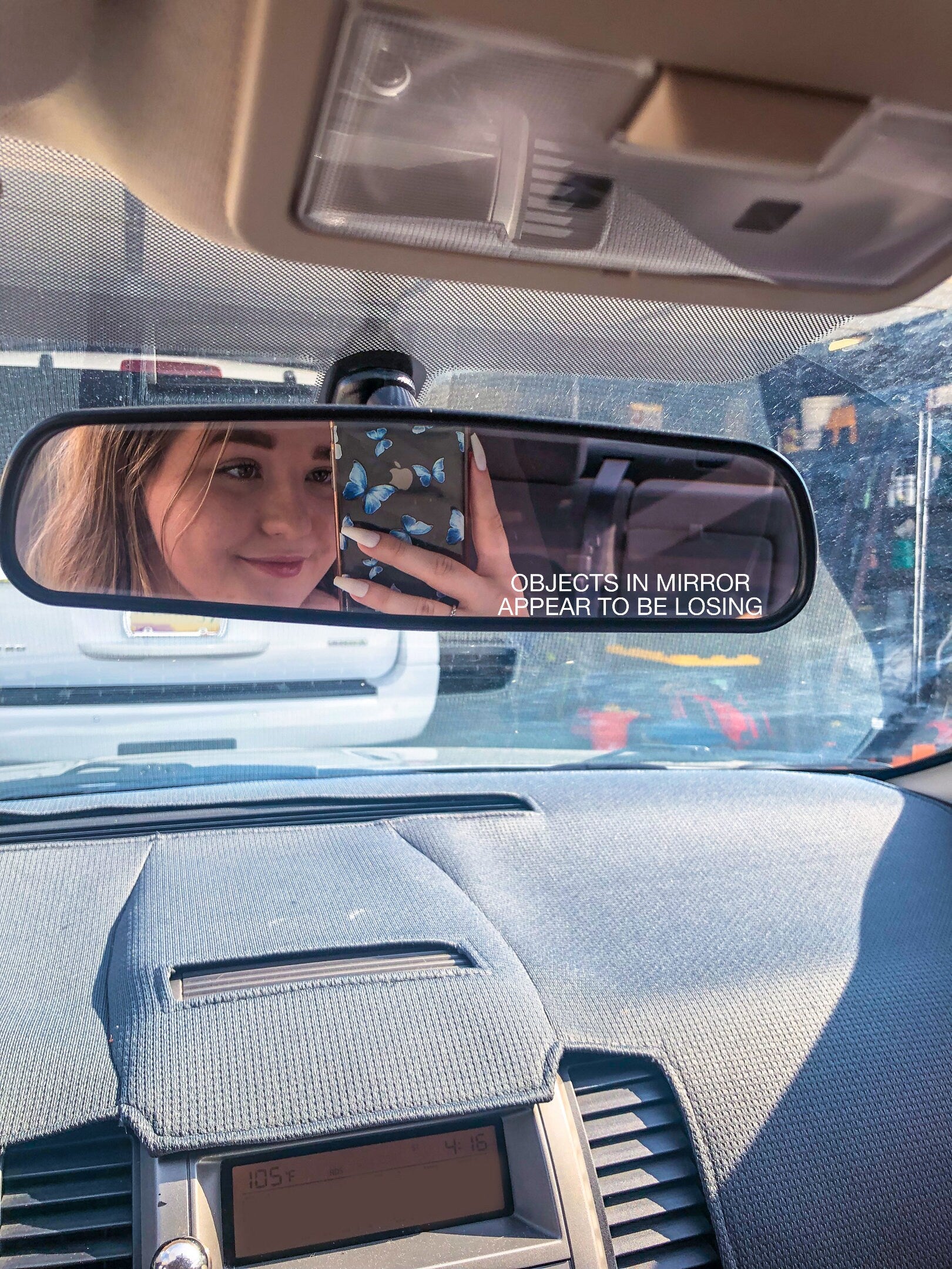 Objects In Mirror Appear To Be Losing Small Car Window Decal - ShopCassiesCrafts