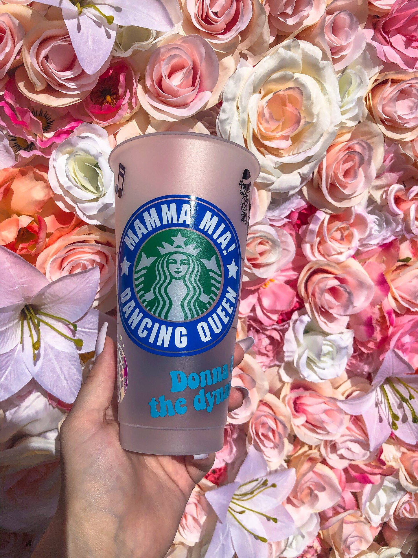 Mamma Mia Movie //ABBA Starbucks Decorated Cold Cup