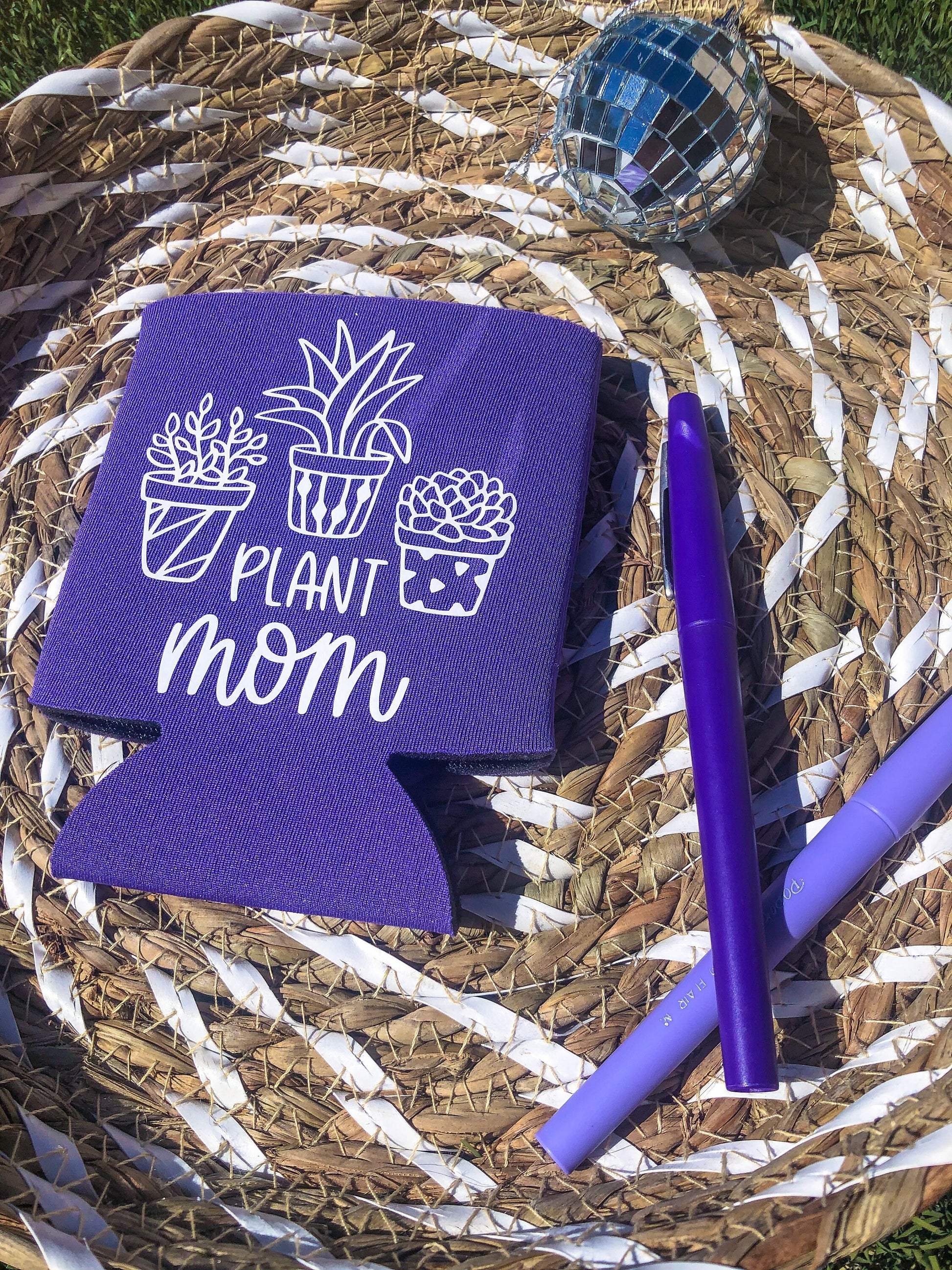 Purple Plant Mom Can Cooler - ShopCassiesCrafts