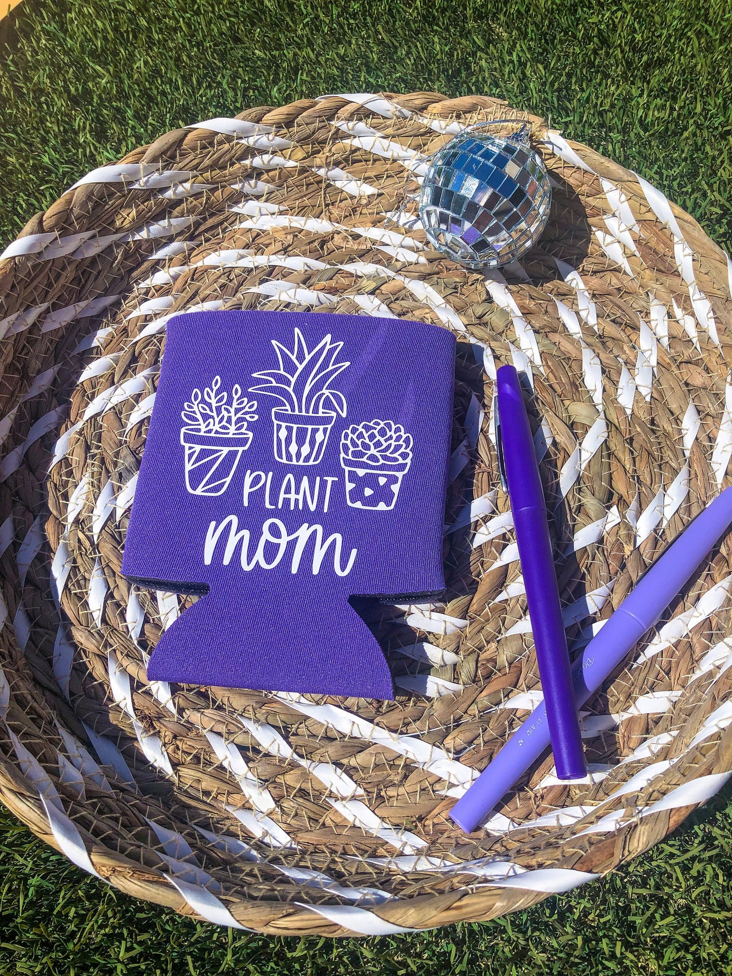 Purple Plant Mom Can Cooler - ShopCassiesCrafts